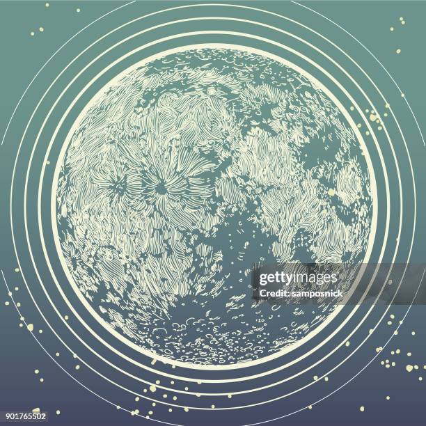 the moon - moon surface stock illustrations