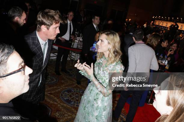 Garrett Hedlund and Allison Williams attend the 2017 IFP Gotham Awards at Cipriani Wall Street on November 27, 2017 in New York, NY.