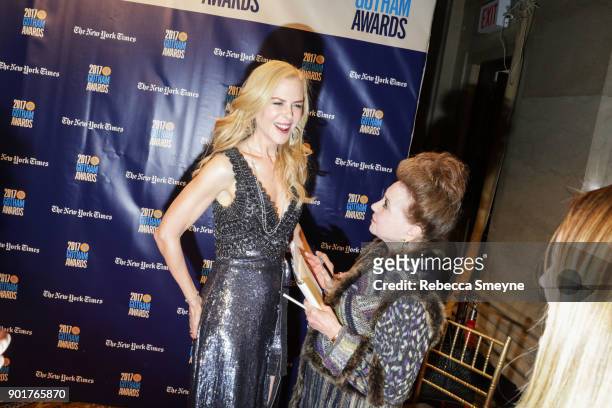 Nicole Kidman is interviewed by Cindy Adams at the 2017 IFP Gotham Awards at Cipriani Wall Street on November 27, 2017 in New York, NY.