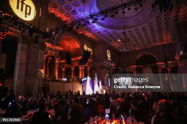 James Franco speaks at the 2017 IFP Gotham Awards at Cipriani Wall Street on November 27, 2017 in New York, NY.