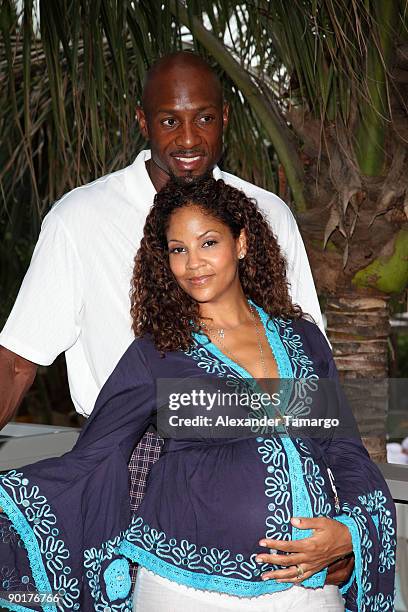 Alonzo Mourning attends Tracy Mourning's baby shower at the W Hotel on August 29, 2009 in Miami Beach, Florida.