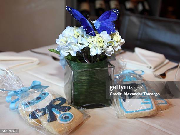 General view of Tracy Mourning's baby shower at the W Hotel on August 29, 2009 in Miami Beach, Florida.