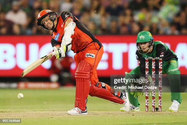 Brad Hodge of the Renegades bats during the Big Bash League match between the Melbourne Stars and the Melbourne Renegades at Melbourne Cricket Ground...