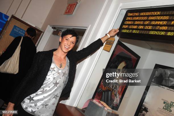 Johnny Weir, US Olympic Figure Skater, attends a screening of ''Pop Star on Ice'' at the Brooklyn Academy of Music on August 29, 2009 in New York...