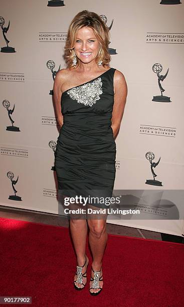 Host Dorothy Lucey attends the 61st Annual Los Angeles Area Emmy Awards at the Academy of Television Arts & Sciences on August 29, 2009 in North...