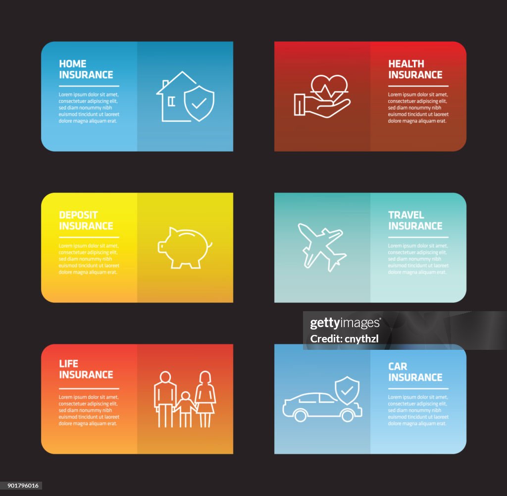 Insurance Infographic Design Template High-Res Vector Graphic - Getty ...