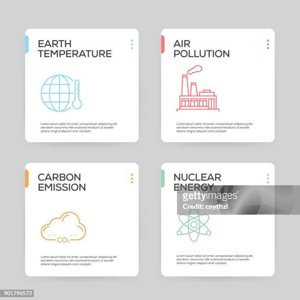 globale erwärmung infografik design-vorlage - smog stock-grafiken, -clipart, -cartoons und -symbole