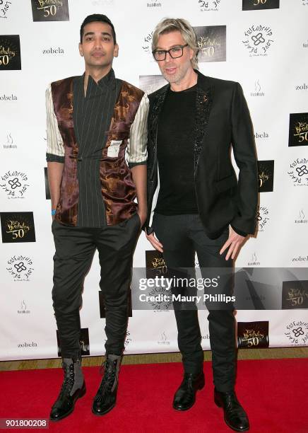 Chaz Dean and Andres Matsen attend Nicole Murphy's 50th surprise birthday party on January 5, 2018 in Beverly Hills, California.