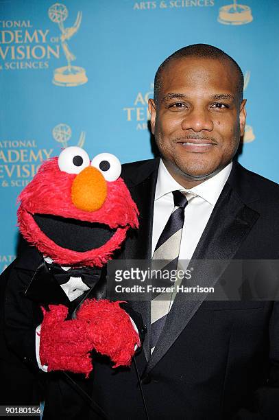 Childrens Entertainer Kevin Clash with Elmo pose at the 36th Annual Daytime Creative Arts Emmy Awards, at the Westin Bonaventure Hotel on August 29,...