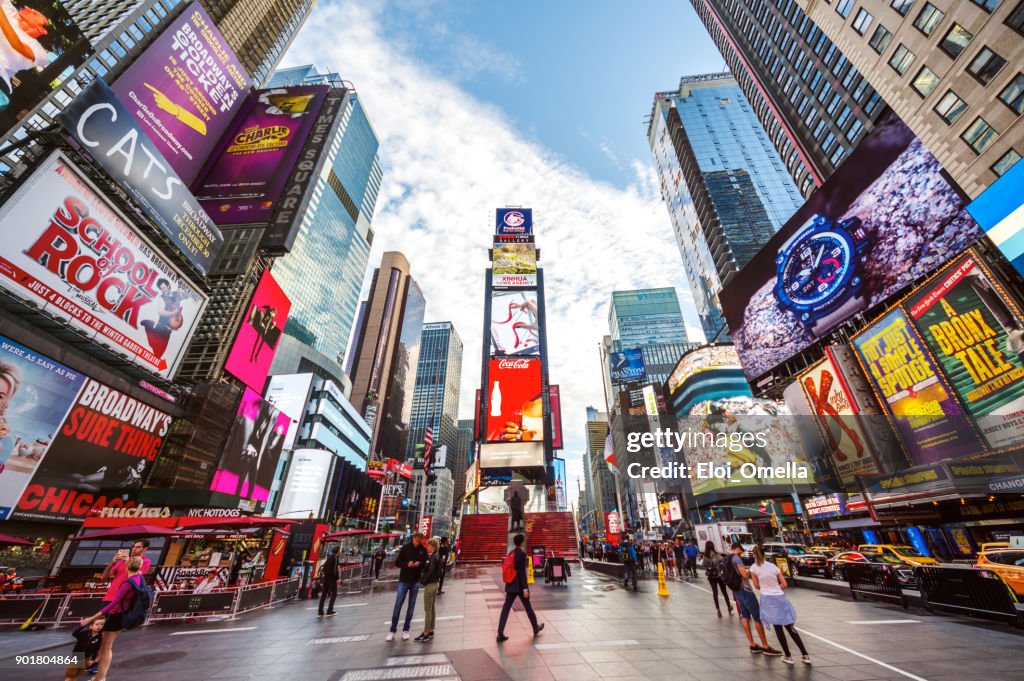 Times square 7 av new york manhattan midtown publicité Amérique piétons