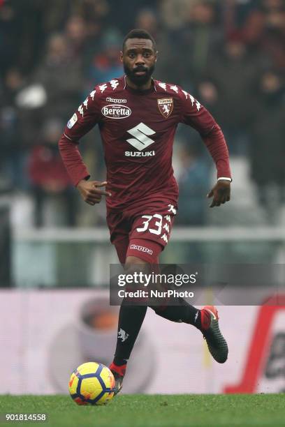 Torino defender Nicolas N'Koulou in action during the Serie A football match n.20 TORINO - BOLOGNA on at the Stadio Olimpico Grande Torino in Turin,...