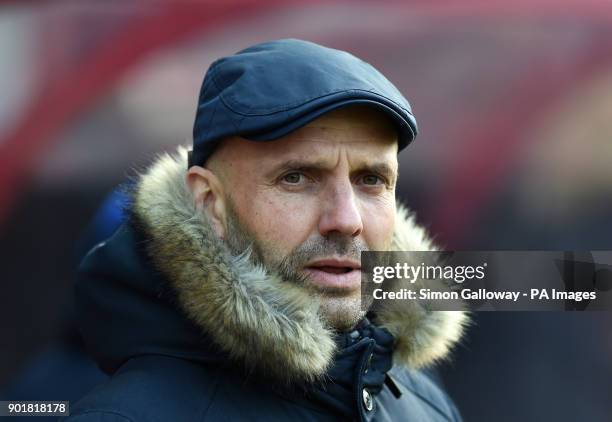 Exeter City manager Paul Tisdale during the FA Cup, third round match at St James' Park, Exeter.