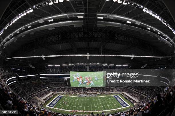 General view of the San Francisco 49ers and the Dallas Cowboys at Cowboys Stadium on August 29, 2009 in Arlington, Texas.