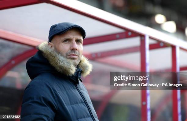 Exeter City manager Paul Tisdale during the FA Cup, third round match at St James' Park, Exeter.