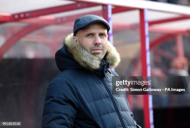 Exeter City manager Paul Tisdale during the FA Cup, third round match at St James' Park, Exeter.