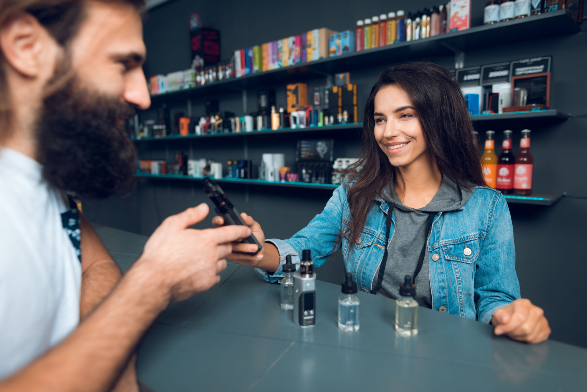 person choosing e-cigarette