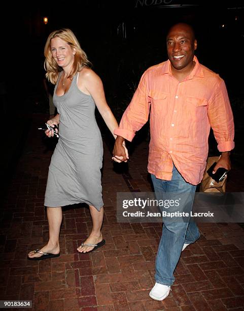 Byron Allen and Jennifer Lucas sighting in Malibu on August 29, 2009 in Los Angeles, California.