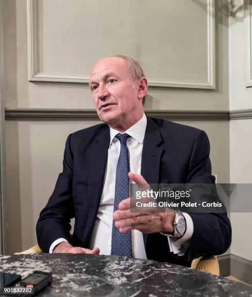 Chairman and CEO of French group L'Oreal Jean Paul Agon posing on November 20, 2017 in Brussels.Belgium.