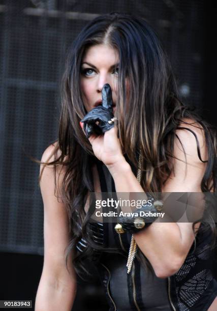 Fergie of the Black Eyed Peas performs on day 2 of the Outside Lands Music Festival 2009 at the Golden Gate Park on August 29, 2009 in San Francisco,...