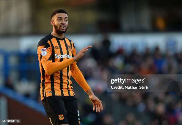 Kevin Stewart of Hull City during The Emirates FA Cup Third Round match between Blackburn Rovers and Hull City at Ewood Park on January 6, 2018 in...