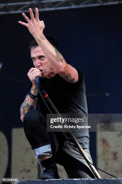 Billy Talent performing on stage during Rock en Seine music festival on August 28, 2009 in Paris, France.