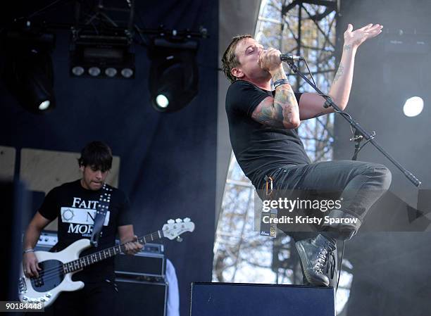 Billy Talent performing on stage during Rock en Seine music festival on August 28, 2009 in Paris, France.