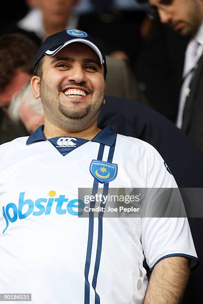New Porrtsmouth Owner, Sulaiman Al Fahim before the Barclays Premier League match between Portsmouth and Manchester City at Fratton Park on August...