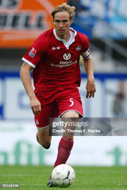 Martin Amedick of Kaiserslautern runs with the ball during the Second Bundesliga match between SC Paderborn and 1. FC Kaiserslautern at Paragon Arena...