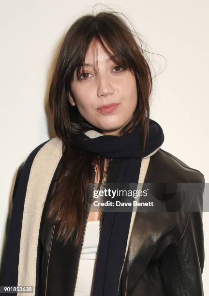 Daisy Lowe attends the Oliver Spencer LFWM AW18 Catwalk Show at the BFC Show Space on January 6, 2018 in London, England.