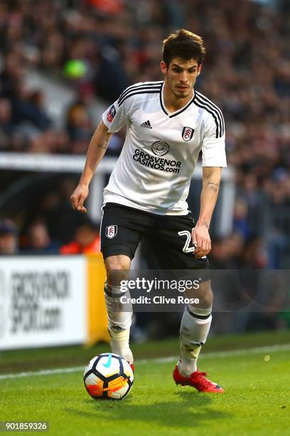 Lucas Piazon of Fulham in action during the The Emirates FA Cup Third Round match between Fulham and Southampton at Craven Cottage on January 6, 2018...