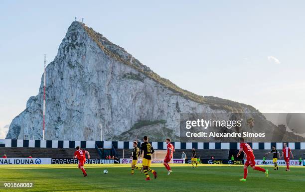 Impressions of the stadium during the friendly match between Borussia Dortmund and Fortuna Duesseldorf as part of the training camp at the Estadio...