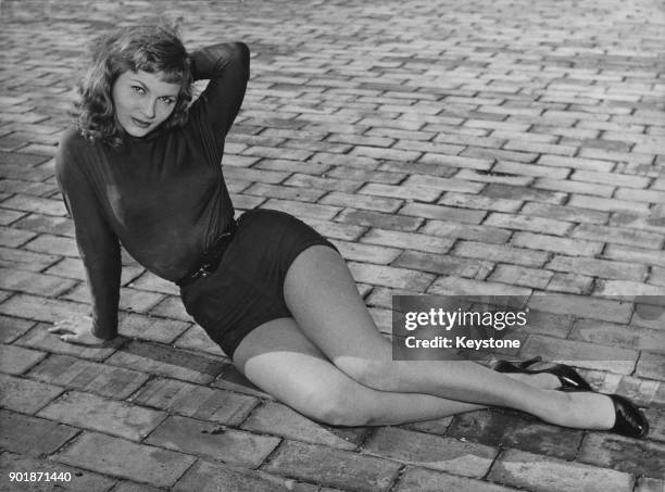 Italian actress Nadia Bianchi, who was Miss Italian Cinema 1953, Rome, Italy, 3rd April 1956.