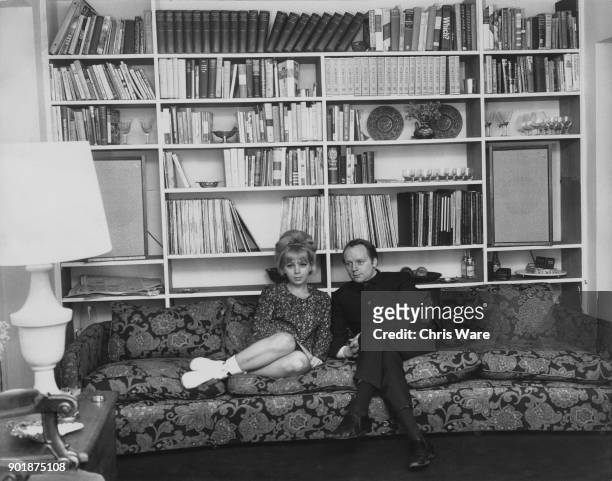British actor and satirist John Bird with his wife Ann at their home in Chiswick, London, during a break from television, 7th February 1966.