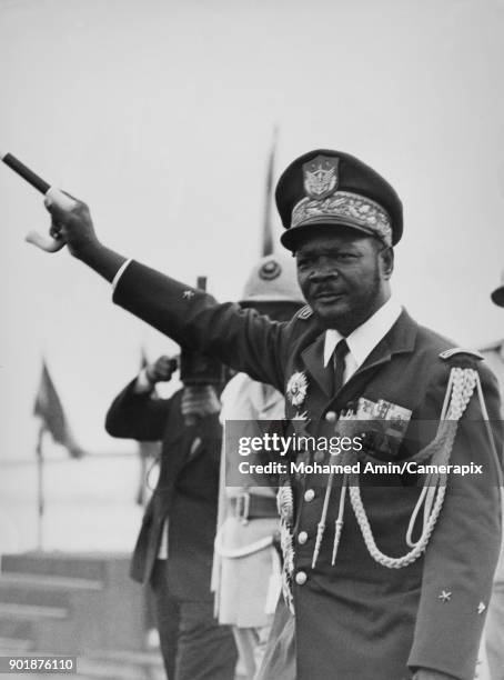 Jean-Bédel Bokassa , Emperor of Central Africa, January 1977.