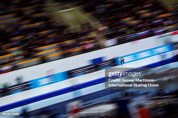 Francesca Lollobrigida of Italy competes in the Ladies 3000m during day two of the European Speed Skating Championships at the Moscow Region Speed...