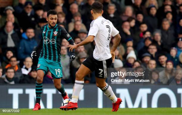 Sofiane Boufal of Southampton during the Emirates FA Cup third round match between Fulham FC and Southampton FC at Craven Cottage on January 6, 2018...