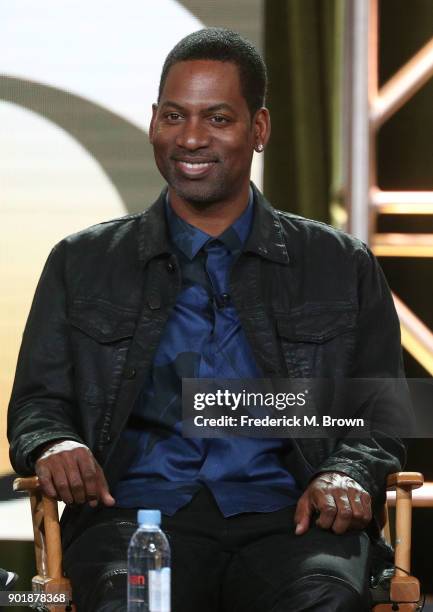 Actor Tony Rock of the television show Living Biblically speaks onstage during the CBS/Showtime portion of the 2018 Winter Television Critics...