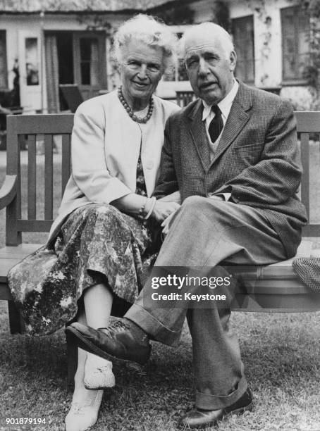 Danish physicist Niels Bohr and his wife Margrethe celebrate their Golden Wedding Anniversary, Denmark, 1st August 1962.