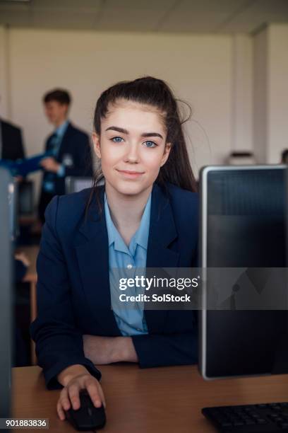 Student In Un Form Using Computer Images 2,913 Students On Computer In Uniform Stock Photos, High-Res Pictures ...