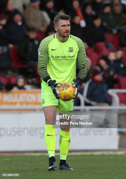 Mark Oxley of Southend United in action during the Sky Bet League One match between Northampton Town and Southend United at Sixfields on January 6,...