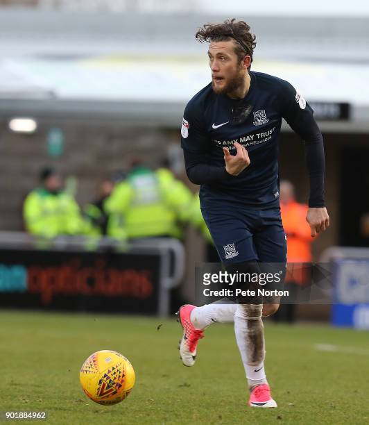 Ben Coker of Southend United in action during the Sky Bet League One match between Northampton Town and Southend United at Sixfields on January 6,...