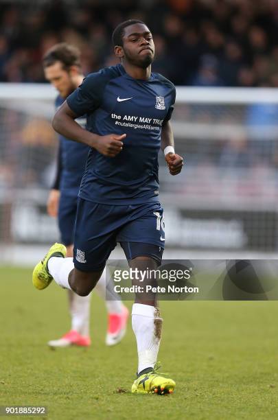 Dru Yearwood of Southend United in action during the Sky Bet League One match between Northampton Town and Southend United at Sixfields on January 6,...