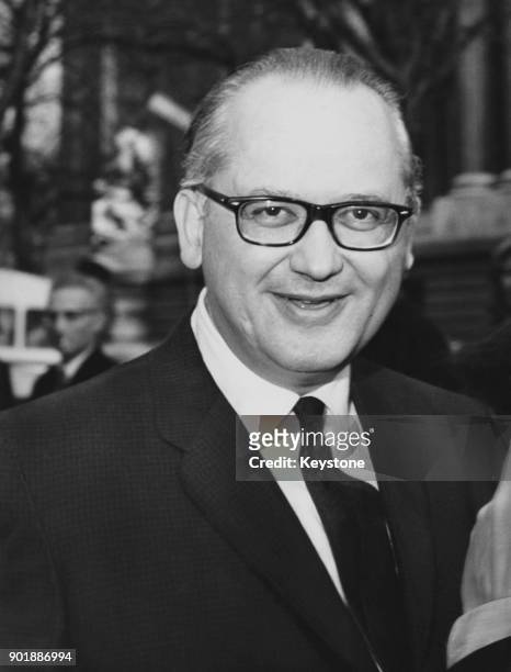 French poet Alain Bosquet wins the the French annual literary award for his novel 'La Confession Mexicaine', France, 8th December 1965.