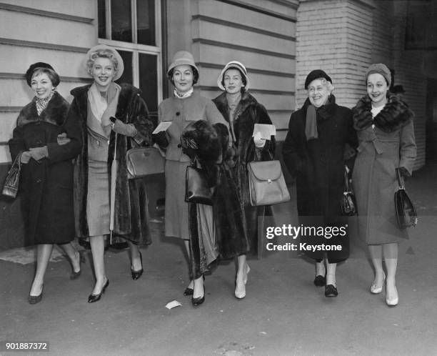 Members of the Comédie-Française arrive at Victoria Station in London for a three week season at the Prince's Theatre, opening with a performance in...