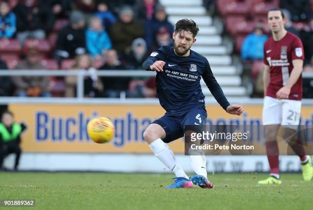 Anthony Wordsworth of Southend United in action during the Sky Bet League One match between Northampton Town and Southend United at Sixfields on...
