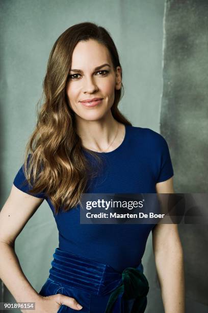 Hilary Swank of FX's "Trust" poses for a portrait during the 2018 Winter TCA Tour at Langham Hotel on January 5, 2018 in Pasadena, California.