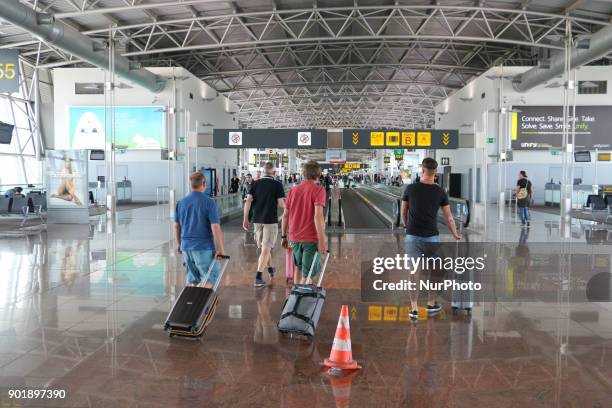 Inside the Terminal of Brussels Airport also called Brussels/Bruxelles Nationaal or Zavantem. It is the country's largest airport and one of the 2...