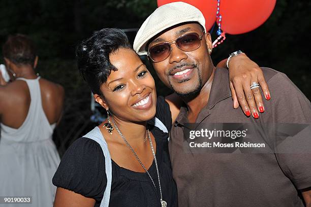 Actress Malinda Williams and producer Will Packer attend a party to welcome Terri J. Vaughn to Atlanta at a Private Residence on August 29, 2009 in...