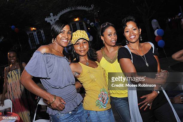 Actresses Terri Vaughn, Kenya Ware, Jazsmin Lewis and Malinda Williams attend Vaughn's birthday party at a Private Residence on August 29, 2009 in...