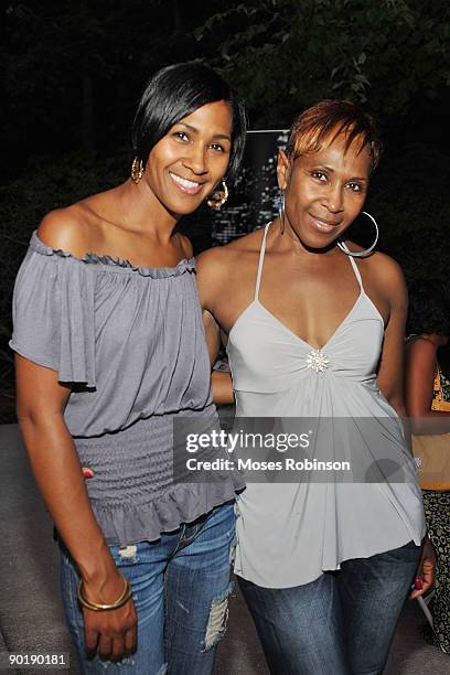 Actress Terri J. Vaughn and her mother Helen Vaughn attend Vaughn's birthday party at a Private Residence on August 29, 2009 in Atlanta, Georgia.